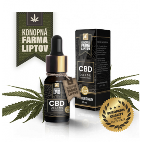 CBD olej 5% 10ml Konopná Farma Liptov